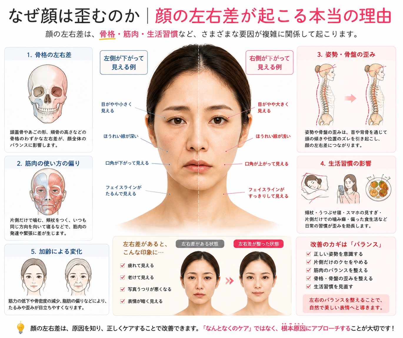 なぜ顔は歪むのか｜顔の左右差が起こる本当の理由_顔ドック林 幸千代