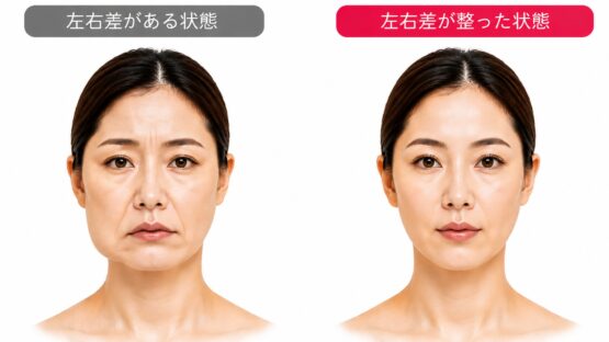 顔面骨構造の左右差による顔の歪み比較_顔面骨構造研究家 林幸千代